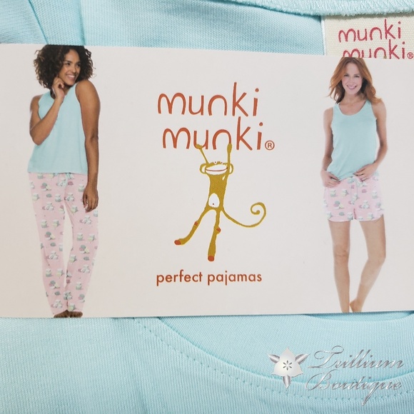 Munki Munki 3 Piece Women's Pajama Sleep Set NWT - Picture 11 of 14